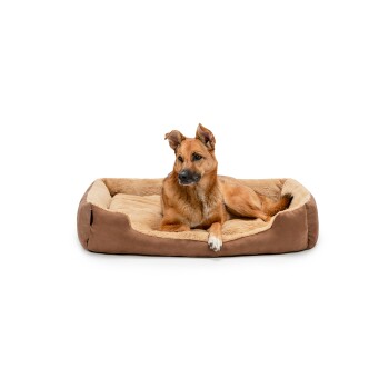 Lionto Hundebett mit Wendekissen braun XL