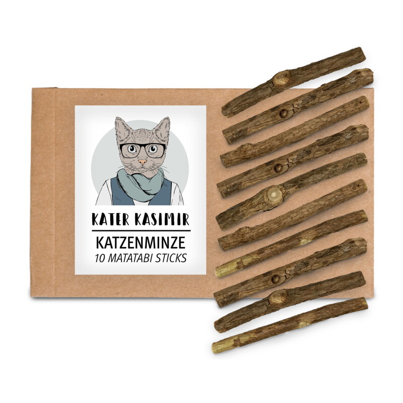 Kater Kasimir Matatabi Sticks (Katzenminze Sticks), 10er Set