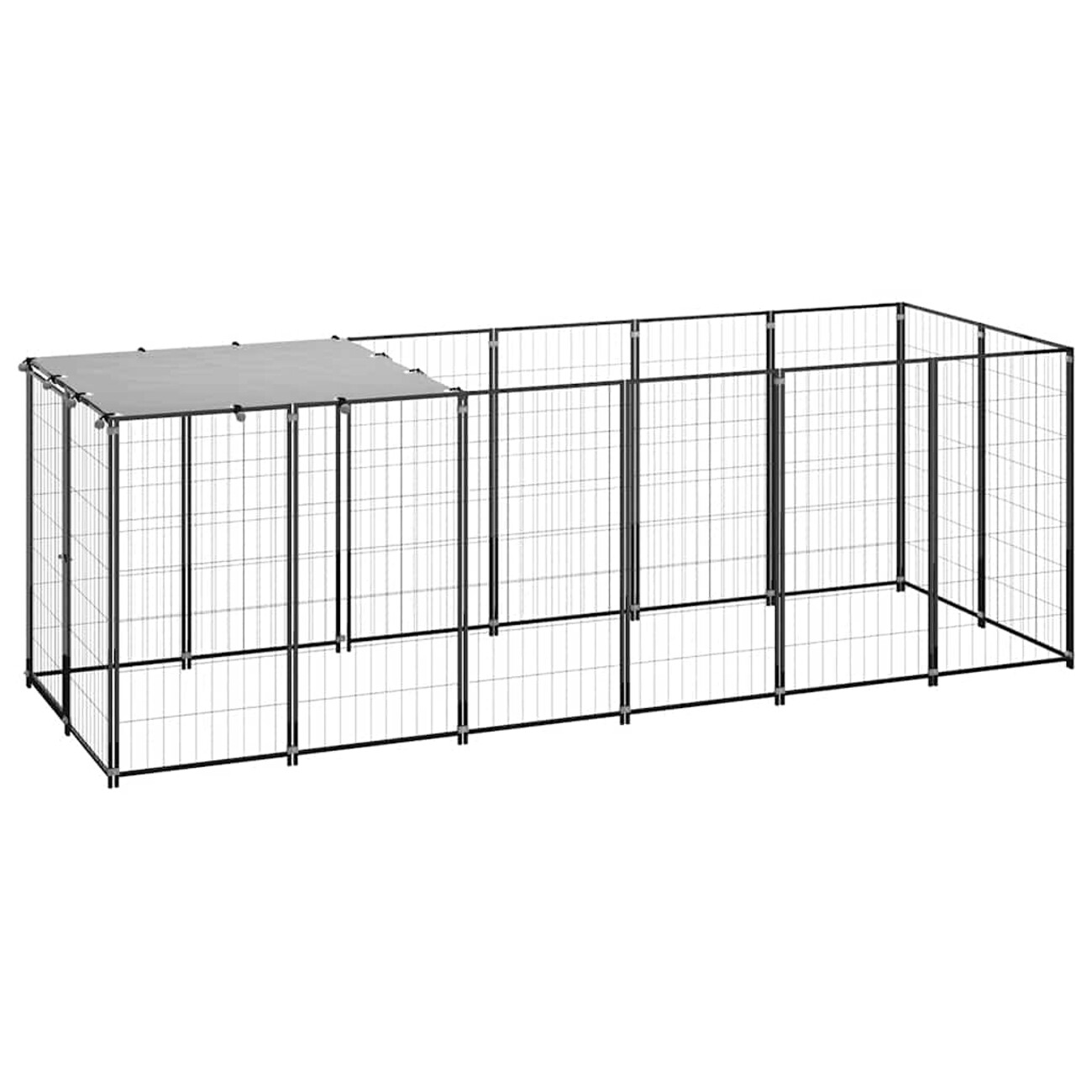 VidaXL Hundezwinger schwarz 3,3 m, 1,1 m, 1,1 m - Image 1