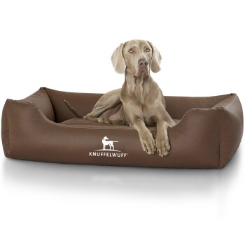 Kunstleder Hundebett Sidney braun XXXL
