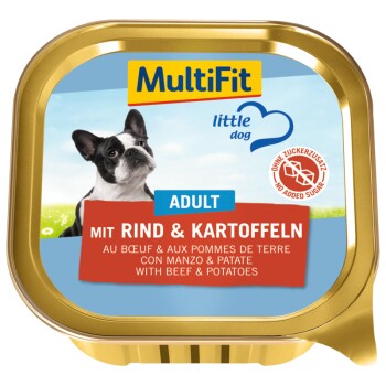 MultiFit Adult Little Dog 11x150g mit Rind & Kartoffeln