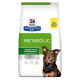 Hill's Prescription Diet Metabolic Hundefutter zur Gewichtsreduktion und -erhaltung, vom Tierarzt empfohlen, mit fröhlichem Hund auf der Verpackung.