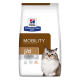 Hill's Prescription Diet Mobility j/d Katzenfutterbeutel mit einer flauschigen Katze auf der Vorderseite, beschriftet mit "Vom Tierarzt empfohlen".