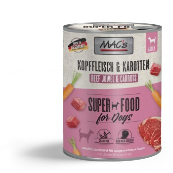 MAC's Nassfutter Hund Adult Kopffleisch und Karotten 6x800 g