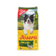 JosiCat Sterilised Classic Katzenfutterbeutel für erwachsene Katzen, 18 kg, mit grauem Katzenbild und Text „15 kg + 3 kg gratis | Gratis“.