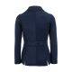 Marineblaues Haustierjackett mit einem taillierten Design, mit einem Rückengurt-Detail und seitlichen Schlitzen für Komfort.