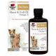Flasche und Verpackung von Doppelherz für Tiere Haut & Fell Öl Omega-3, 250 ml, für Katzen und Hunde, mit Bild von Katze und Hund