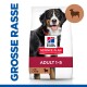 Hill's Science Plan Hundefutterbeutel für große Rassen, mit der Bezeichnung "Adult 1-5", mit einem schwarz-braunen Hund und der Angabe "mit Lamm."