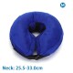 Blauer Erholungs-Halskragen für Haustiere mit einer weichen, plüschigen Textur, geeignet für Halsgrößen von 25,5-33,0 cm, mit einem verstellbaren Riemen.
