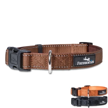 Hundehalsband, leicht & komfortabel, Clyde Kollektion braun M