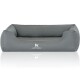 Orthopädisches Wasserabweisendes Hundebett Leon aus Velours mit Handwebcharakter petrol XL