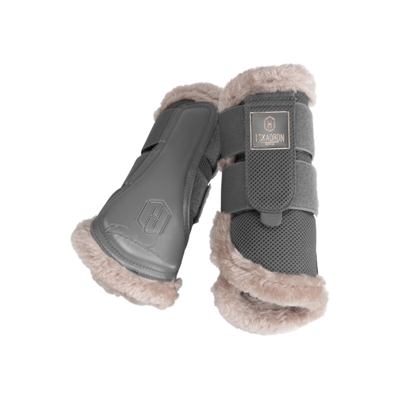 Eskadron Gamaschen Mesh Fauxfur Heritage grau L