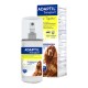 ADAPTIL Transport Spray für Hunde, 60 ml Flasche mit Pumpendüse, mit einem Golden Retriever auf dem Etikett und Text in deutscher Sprache.