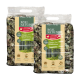 Deux sacs de paille Premium Real Nature, étiquetés "Walderlebnis", conçus pour les petits animaux comme les hamsters et les cochons d'Inde, chacun contenant 500g.