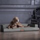 ® Orthopädisches Design Hundesofa GIBSON VISCO Kunstleder kubische Form grau/ grau 80 cm, 22 cm, 60 cm