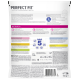 Sac de nourriture pour animaux étiqueté "PERFECT FIT" avec le slogan "Soutient la santé globale," présentant les avantages, les informations nutritionnelles et un poids de 750g par WALTHAM.