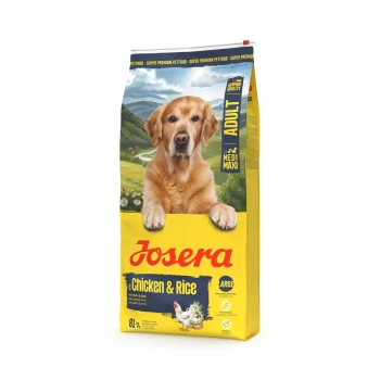 Josera Adult Medi Maxi Hundefutterbeutel mit Huhn- und Reisgeschmack, deutsche Qualität und 81 % Protein.