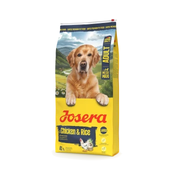 Josera Adult Medi Maxi Hundefutterbeutel mit Huhn- und Reisgeschmack, deutsche Qualität und 81 % Protein.