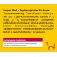 Nährwertinformationen auf gelb: "100 g = 299 kcal • 1 Stück = 7.8 kcal*; in die tägliche Ration einbeziehen." Kuhillustration unten rechts.