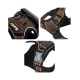 Brautes Haustiergeschirr mit verstellbaren Riemen, einem stabilen Schnallenverschluss und einem Metall-D-Ring zur Leinenbefestigung.