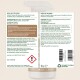 Etikett für AniForte Horsefly-EX Spray mit Anweisungen, Inhaltsstoffen (Wasser, Eukalyptusöl, Geraniol) und Sicherheitshinweisen.