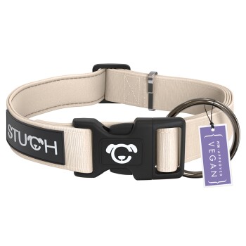 Hundehalsband gepolstert u. verstellbar beige M