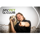Eine Person in einer schwarzen Kochjacke zeigt mit dem Finger auf die Kamera, während sie einen kleinen Hund hält. Das Logo 'MY PET CLUB' ist in der oberen linken Ecke sichtbar.