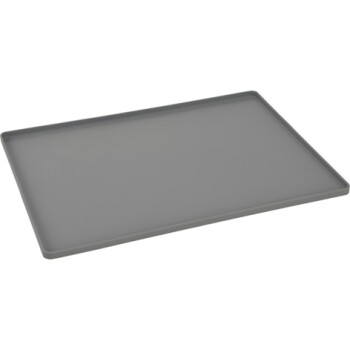 Tapis support de gamelle silicone gris