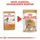 Zwei Beutel Royal Canin Hundefutter für erwachsene Pudel, mit neuem Design, aber dem gleichen Rezept. Text: "NEUES AUSSEHEN, UNVERÄNDERTE REZEPTUR."