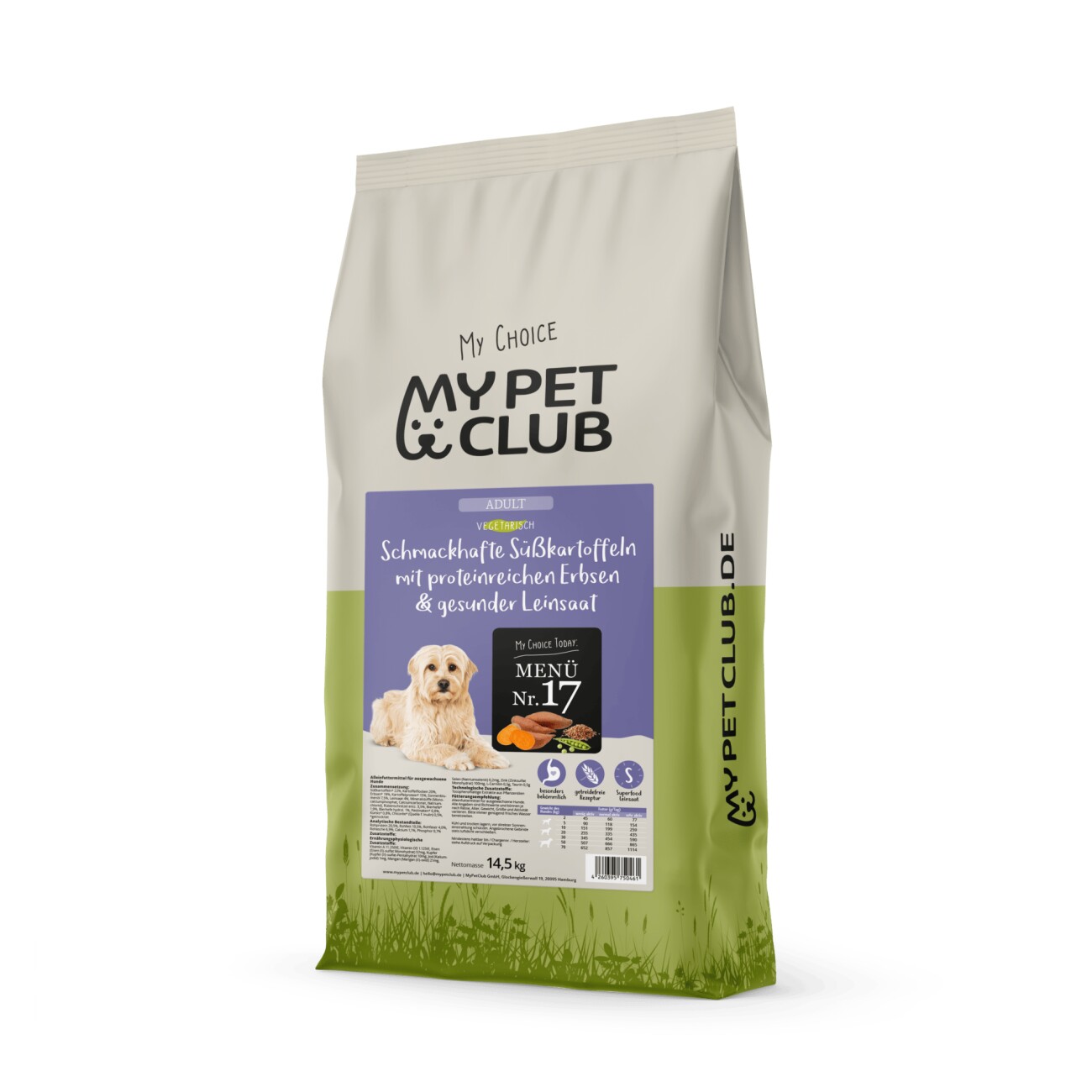 MyPetClub Vegan / Vegetarisches getreidefreies Hundefutter, Sensitiv &  Hypoallergen 14,5 kg | FRESSNAPF
