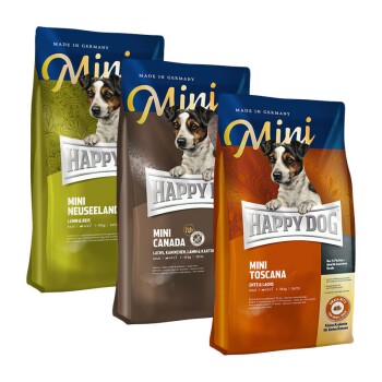 HAPPY DOG Supreme Sensible Mini Probierpaket 3x1kg 3×1 kg