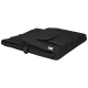 Schwarze Haustiertragetasche mit Klappenverschluss und Netzseite, mit dem Anione-Logo.