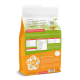 Katzenfutterbeutel mit "NATURAL 360° VITAL CONCEPT", mit Details zu Zutaten, Vorteilen für die Darmgesundheit und Nährwertinformationen.