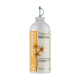Eine Relax BioCare FesselLiquid-Flasche für Pferde, mit floralem Design und grünem Sprühkopf, zur Linderung von Hautreizungen und Juckreiz.