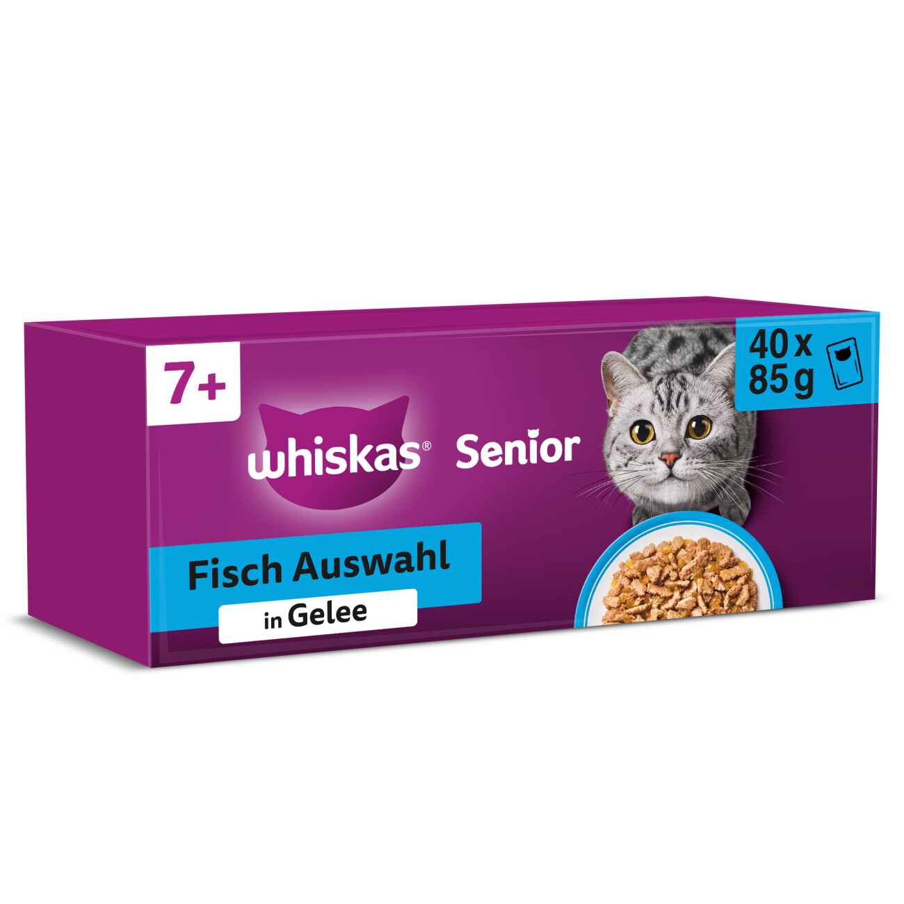 40x85g Whiskas Katzenfutter Nassfutter Fisch Auswahl in Gelee - Image 3