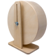 Holz-Übungsrad für kleine Haustiere, mit einem stabilen Sockel und verstellbarer Unterstützung, ideal zur Förderung aktiven Spiels.