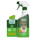 Eine Sprühflasche mit der Aufschrift "GREEN HERO Mäuse-EX" mit einer Mausgrafik, mit einem Qualitätssiegel "SEHR GUT", das eine Bewertung von 1,1 anzeigt.