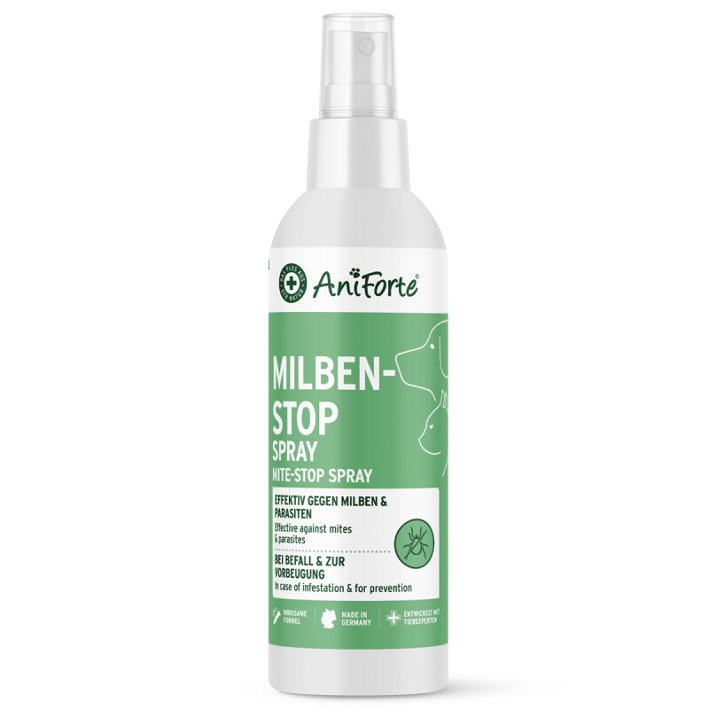 AniForte Milben-STOP Spray 100 ml – Milbenspray für Hunde & Katzen