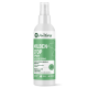 Flasche AniForte Milben-Stop Spray für Haustiere, beschriftet in Grün und Weiß, behauptet, effektiv gegen Milben und Parasiten zu kämpfen.