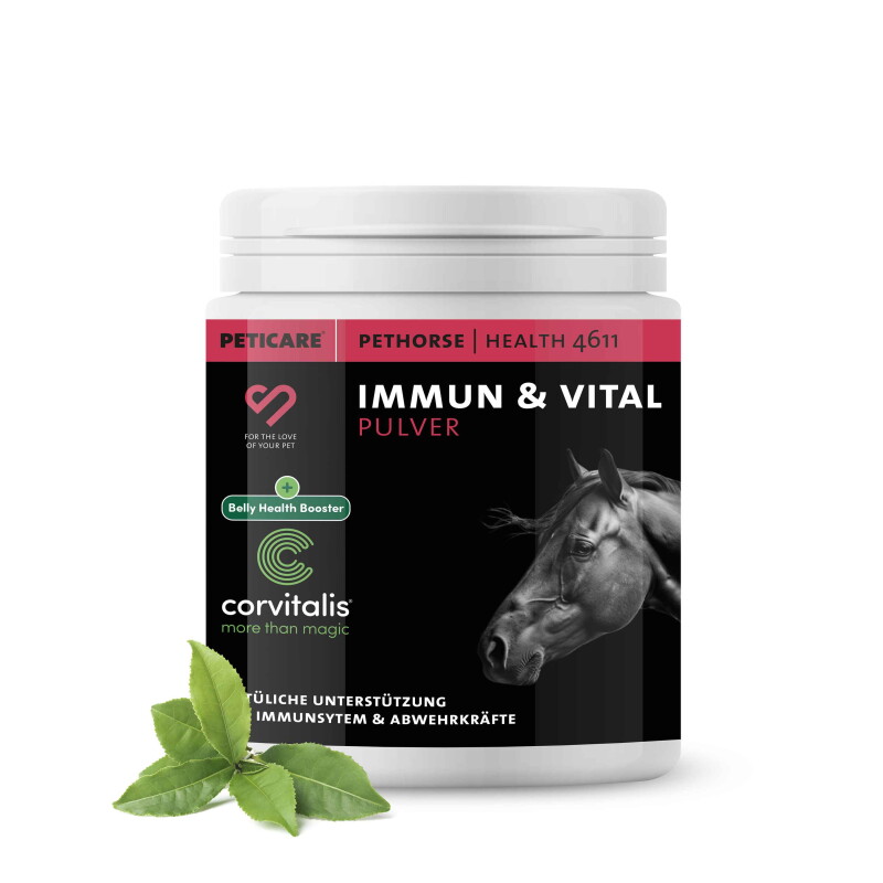 Peticare Ergänzungsfutter Immun & Vital Mix Pulver für Pferde 200g