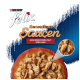 Verpackung von Purina Felix Sensations Sauces Katzenfutter mit einer Schüssel zarter Fleischstücke in Soße, mit dem Text "Geschmacksvielfalt vom Land."