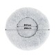 Rundes, flauschiges graues Haustierbett mit angegebenen Abmessungen: Ø45cm Innendurchmesser und Ø80cm Außendurchmesser.