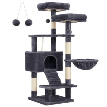 Katzenbaum 142cm rauchgrau dunkelgrau