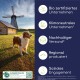 Vergleich der Verpackung von Wolfsbacher Natur Hundefutter und einem generischen Behälter, der "Made in Germany" und "Nachhaltige Verpackung" betont.
