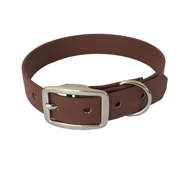 bio-leine 21-30cm HU Biothane Halsband kastanie braun 24 cm, 33 cm