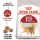 Sac de nourriture pour chat Royal Canin Regular Fit présentant un chat orange actif, avec un texte mettant en avant "Health Nutrition" et "Optimal Nutritional Profile."