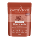 Roter Beutel catz finefood Classic Adult 'Rind & Kalb' (Beef & Veal) mit Aprikosen und Ananas, 85 g.