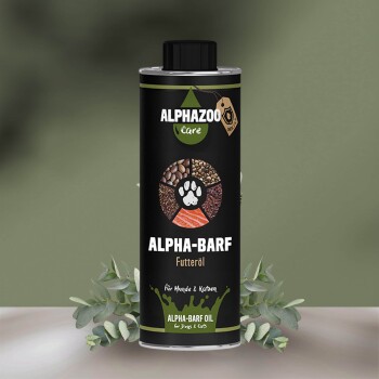 ALPHAZOO Alpha-Barf Futteröl für Hunde und Katzen 500 ml