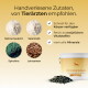 PFERDEGOLD Ergänzungsfuttermittel‑Eimer „Selen“ mit Pellets und Zutatenbildern: Natriumselenit, Selenhefe, Spirulina, Leinsamen; Kopfzeile: „Handverlesene Zutaten, von Tierärzten empfohlen“