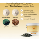 PFERDEGOLD Ergänzungsfuttermittel‑Eimer „Selen“ mit Pellets und Zutatenbildern: Natriumselenit, Selenhefe, Spirulina, Leinsamen; Kopfzeile: „Handverlesene Zutaten, von Tierärzten empfohlen“